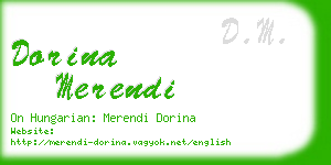 dorina merendi business card